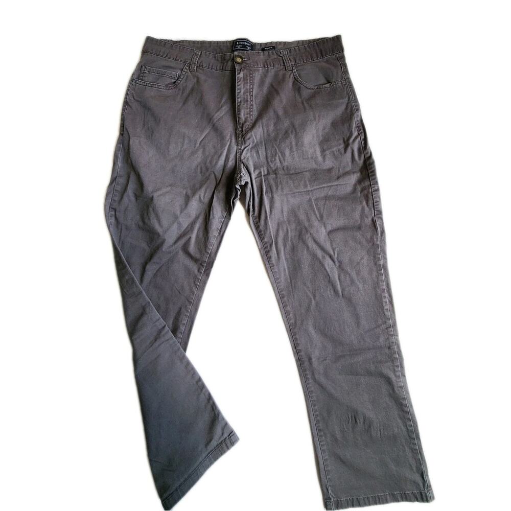 Newport Mens 36" granite Grey Boot Leg Jeans Regular Fit Chinco Dad/grandpa Core